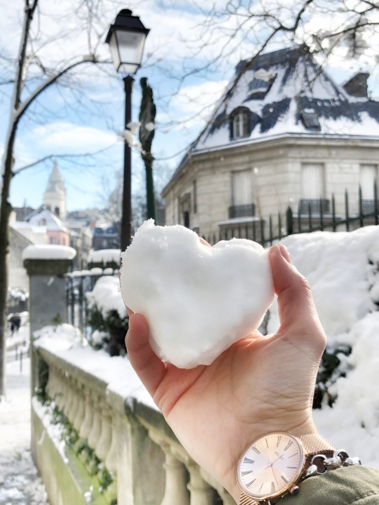 Parigi sotto la neve, parigi neve, neve a Paris, snow in Paris, printemps, montmartre, montmartre sotto la neve, neve a Montmartre, jardin des tuileries, impastastorie, impastastorie bistrot, nevicata a Parigi, nevicata a Paris